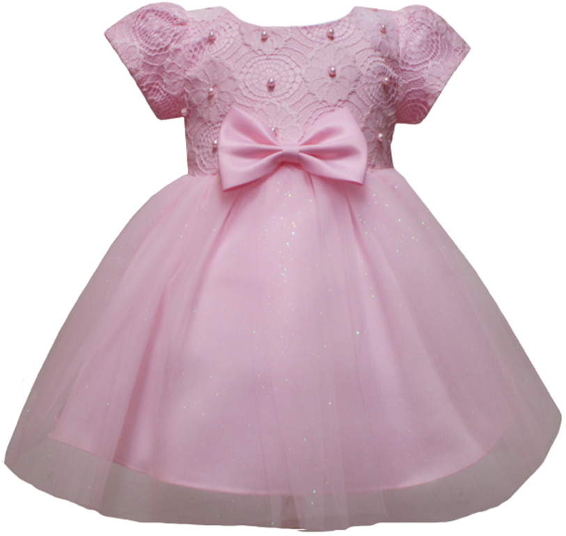 Girls Fancy Short Dress in Pink #0232301-1