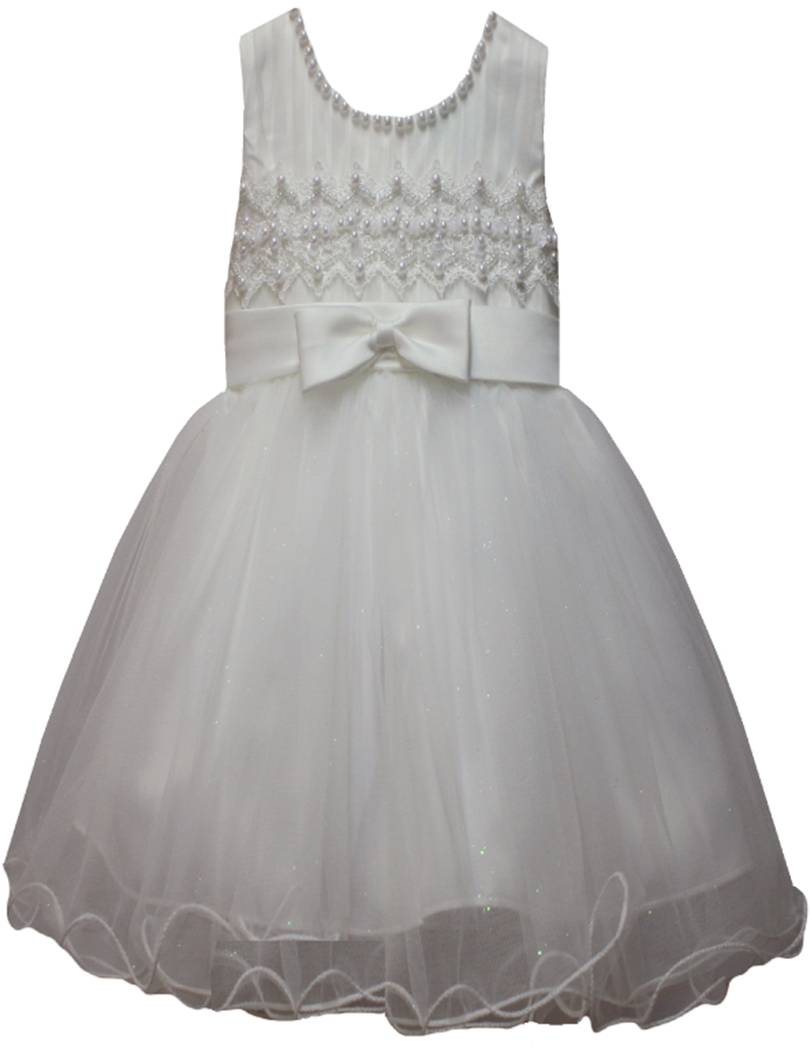 Girls Fancy Dress in White #0232318