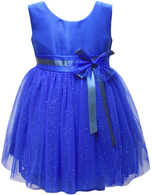 Girls Fancy Dress in Royal Blue #0232350