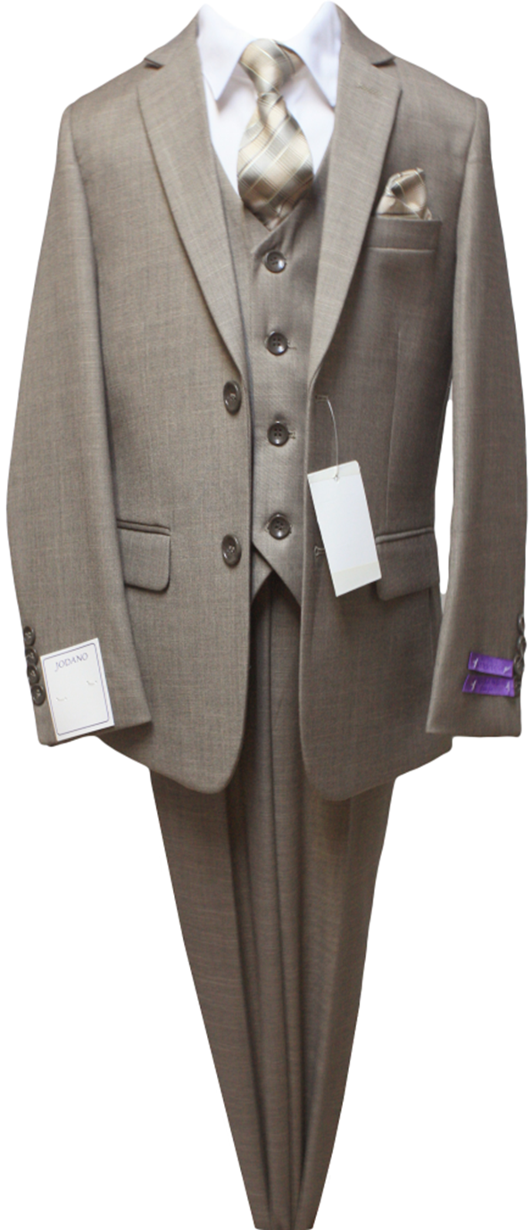 JODANO Boys 5 Piece Suit in Beige #2121207