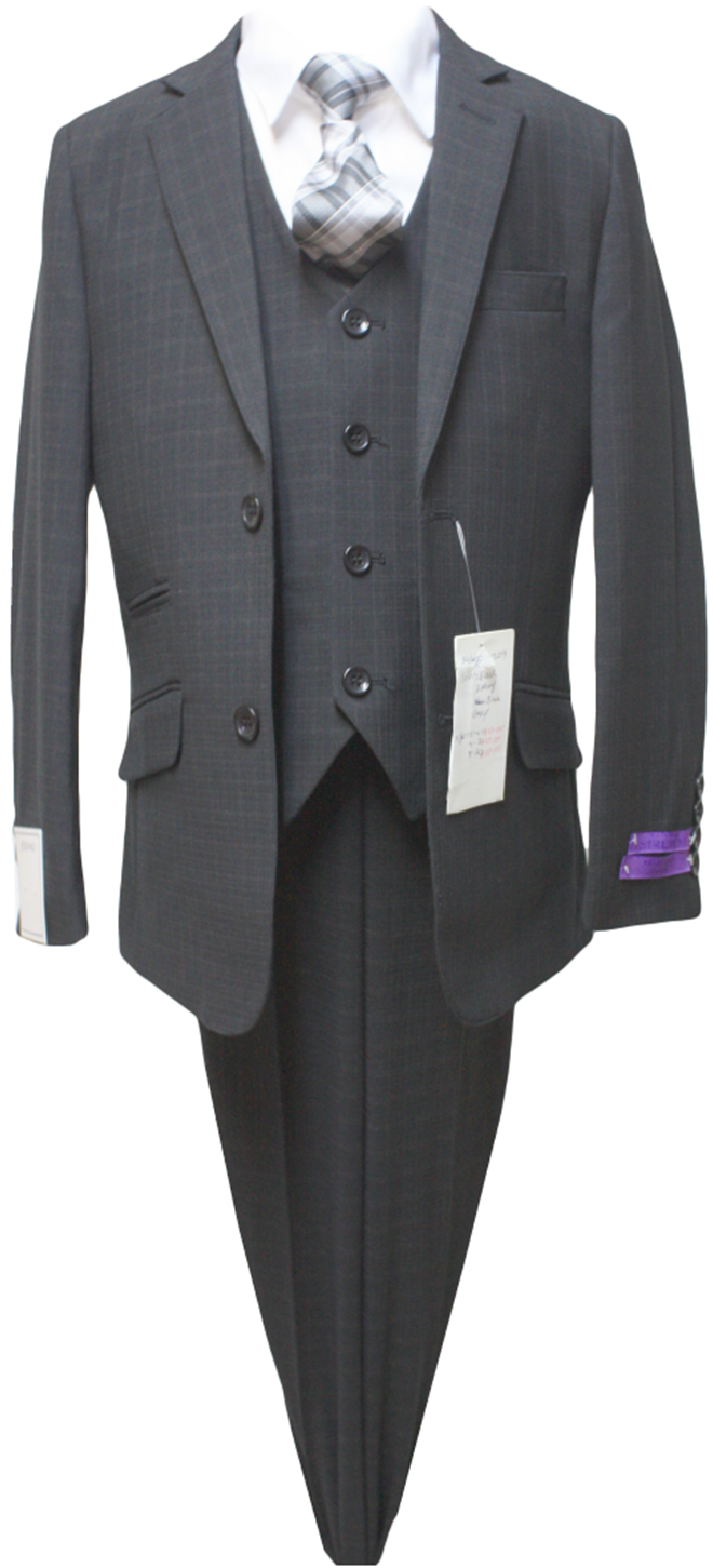 JODANO Boys 5 Piece Suit in Black #2121209