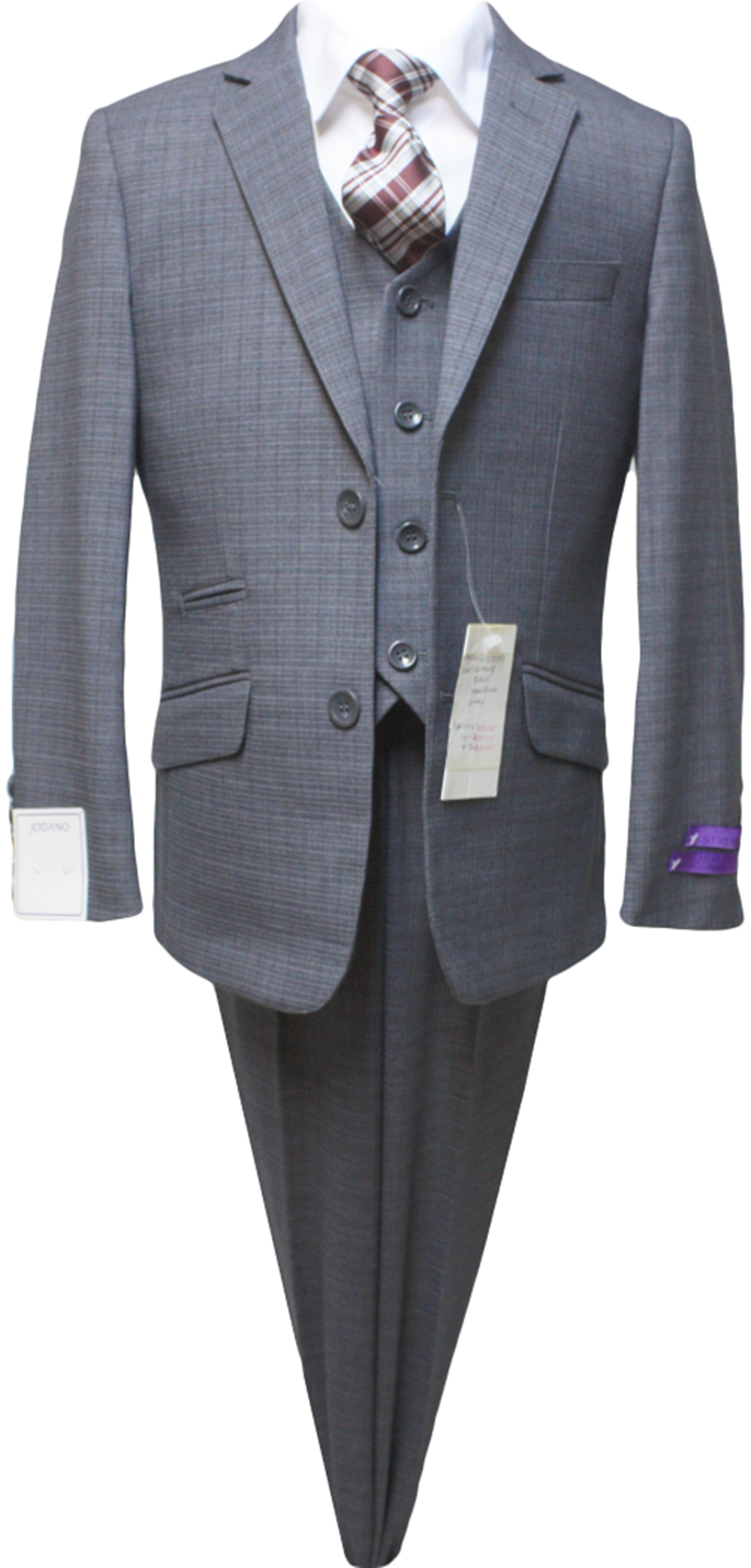 JODANO Boys 5 Piece Suit in Gray #2121209