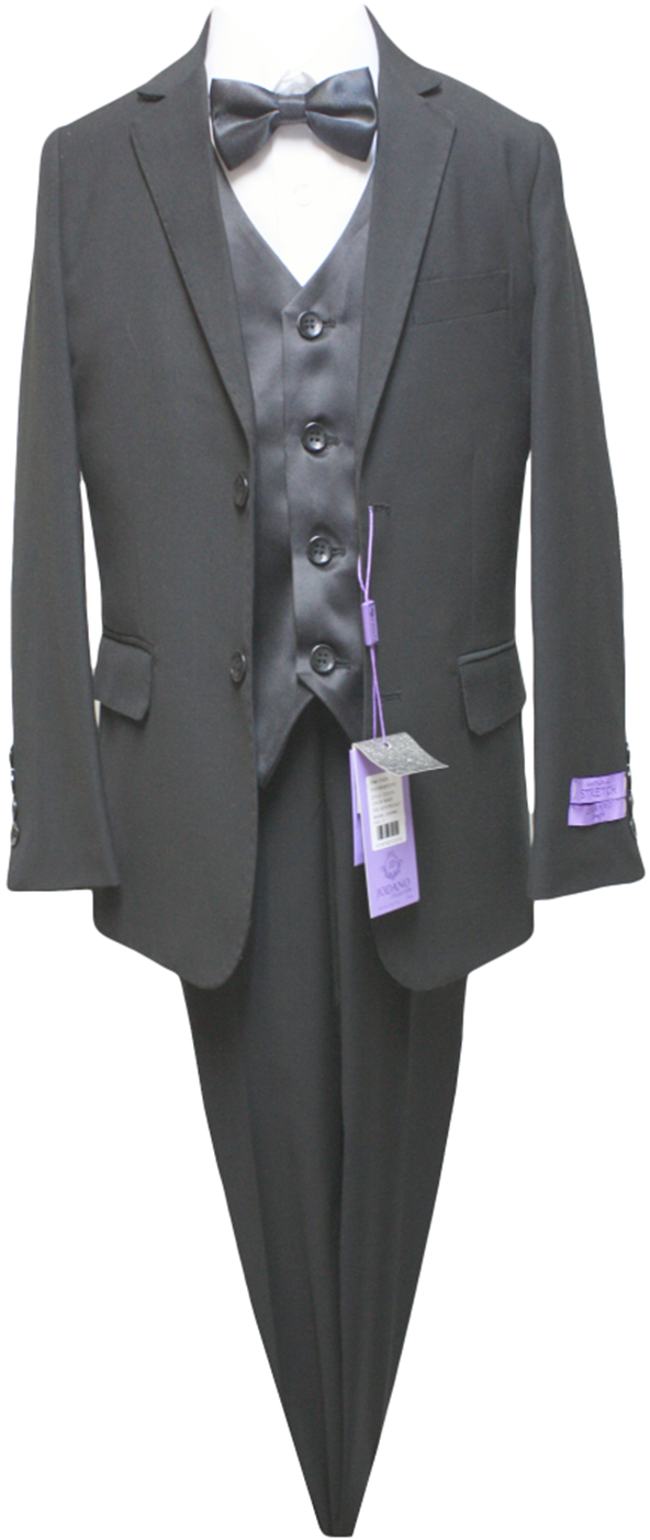 JODANO Boys 5 Piece Suit in Black #2121215