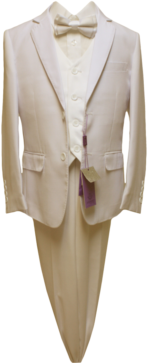 JODANO Boys 5 Piece Suit in Ivory #2121215