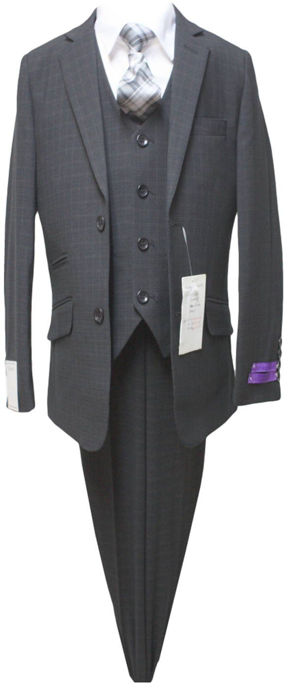 JODANO Boys 5 Piece Suit in Black #2121216