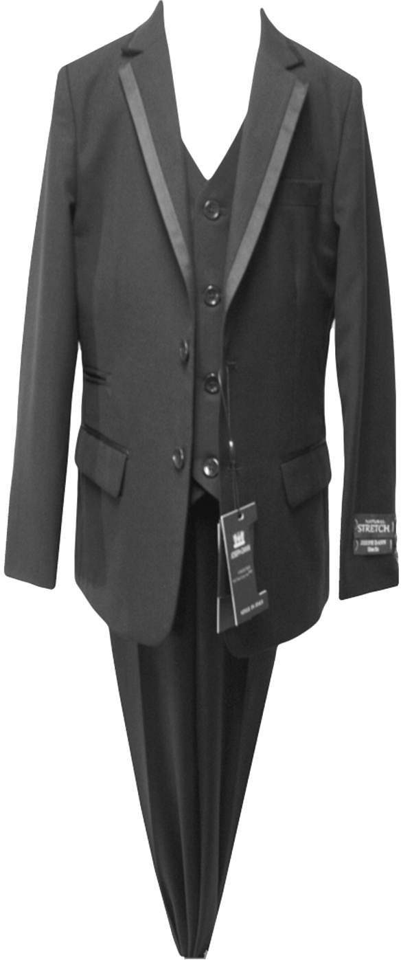 JODANO Boys 5 Piece Suit in Black #2121221