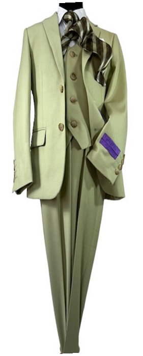 JODANO Boys 5 Piece Suit in Light Sage #2121304-5