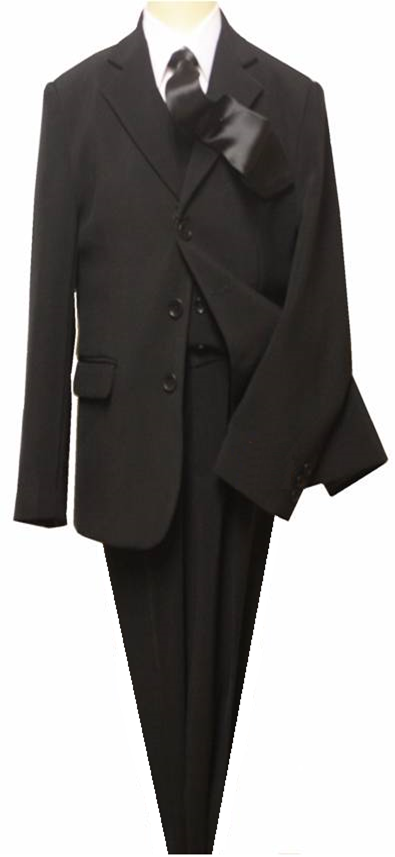 JODANO Boys 5 Piece Suit in Black #2121309-5