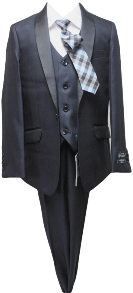 JODANO Boys 5 Piece Suit in Black #2121409