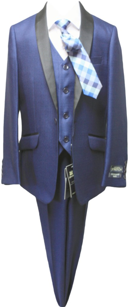 JODANO Boys 5 Piece Suit in New Blue #2121409