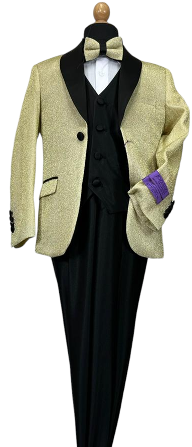 JODANO Boys 5 Piece Suit in Champagne #2121468