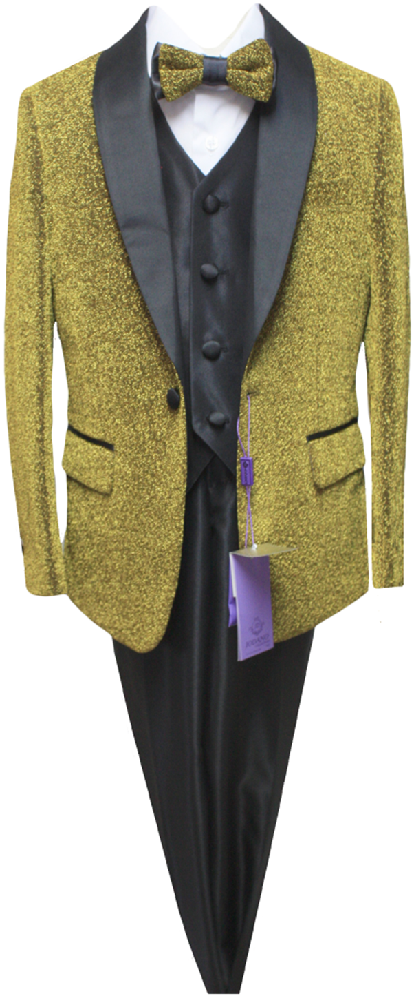 JODANO Boys 5 Piece Suit in Gold #2121468