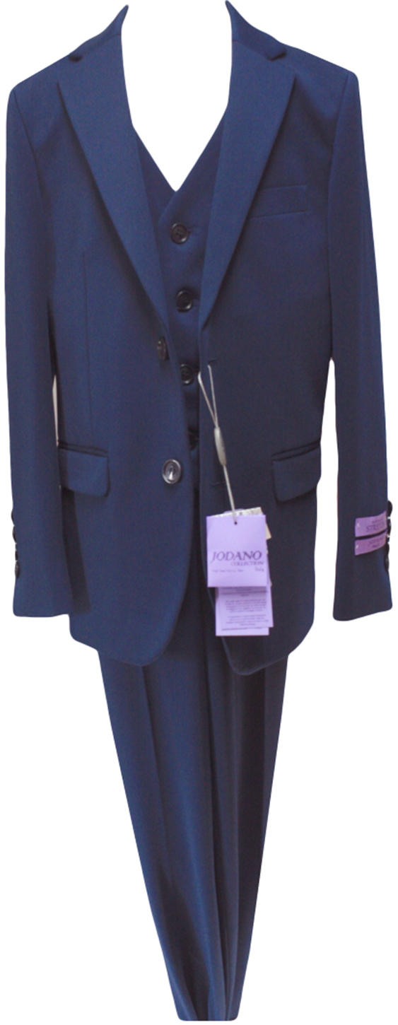 JODANO Boys 3 Piece Suit in New Blue Stretch Fabric #2131370