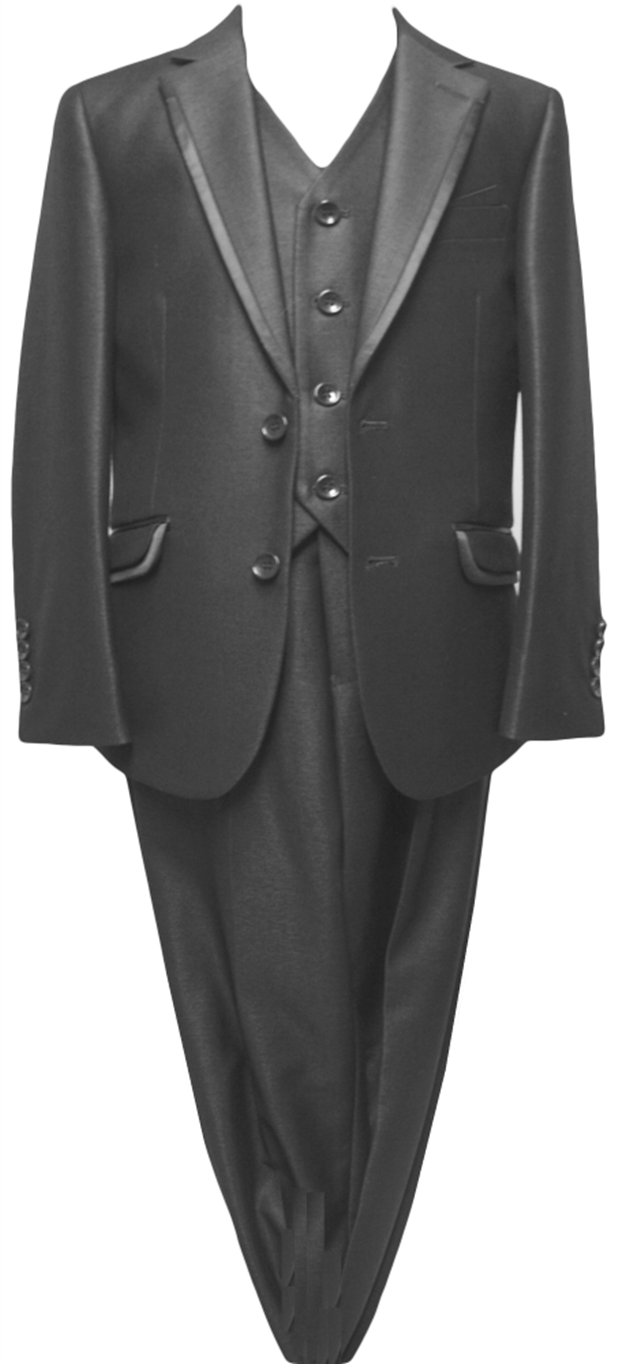 JODANO Boys 5 Piece Suit in Charcoal #2931336-1