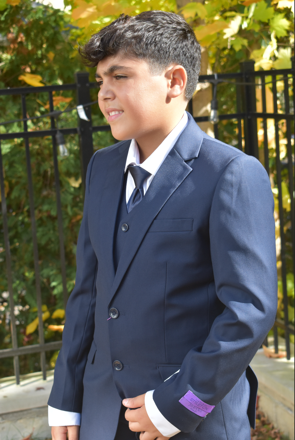 JODANO Boys 5 Piece Suit in Dark Navy #2121304-5