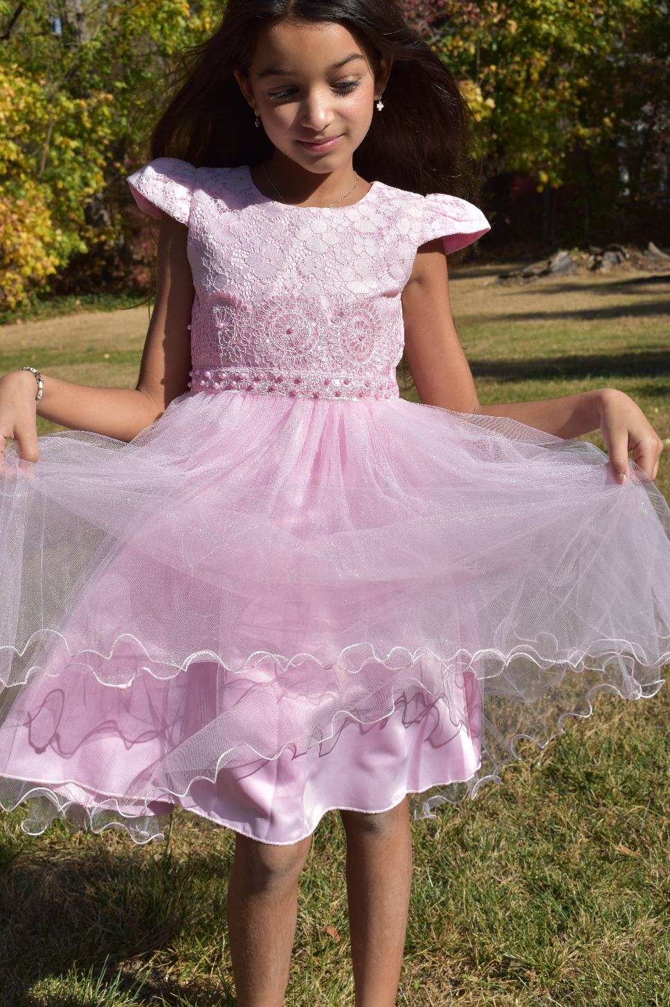 Girls Fancy Dress in Pink #0232355